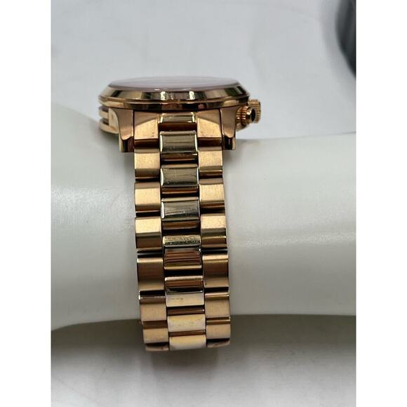 Michael Kors Runway Chronograph Rose Gold Stainless Steel Womens Watch MK5128 - Picture 11 of 14